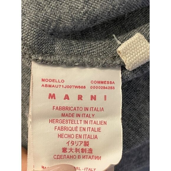 Marni Sideswept Hem Dress Grey Womens Size IT 44 US 8 - Picture 11 of 14